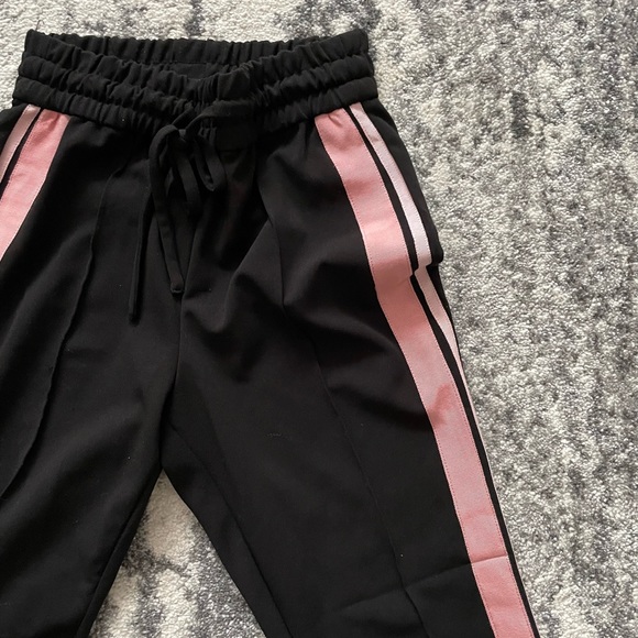 Dynamite - Women’s Black Work Joggers with Pink Stripe - XS - Picture 3 of 6